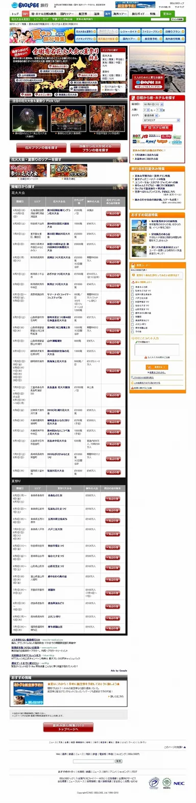 泊まりがけで行きたい！！全国有名花火大会・夏祭り トップページ