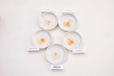 お皿に残った油分の差は歴然