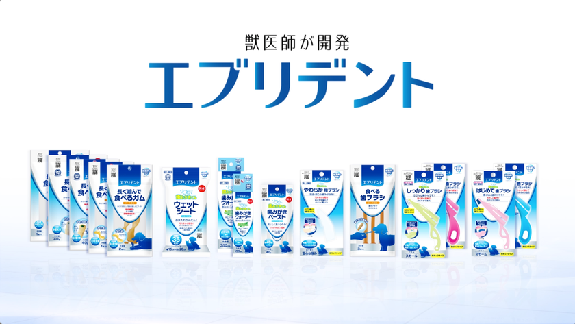 歯みがきレベルチェックでおすすめ提案!
毎日、簡単にペットの歯みがきをサポートする
新ブランド「エブリデントシリーズ」を全国で発売!