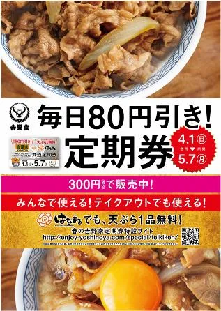 『毎日80円引き！定期券』