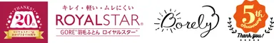 「GORE(R) 羽毛ふとん ロイヤルスター(R)」＆「ボレリー」Wアニバーサリーキャンペーン ロゴ