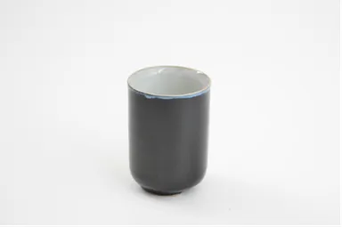 オリジナル馬蹄二重湯呑(黒)