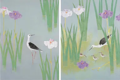 上村淳之「花の水辺１・２」　※「１」および「２」は、正しくはローマ数字です。