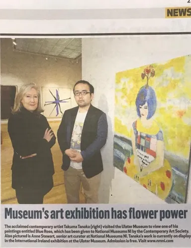 イギリス、ベルファーストでの地元紙による田中拓馬の掲載