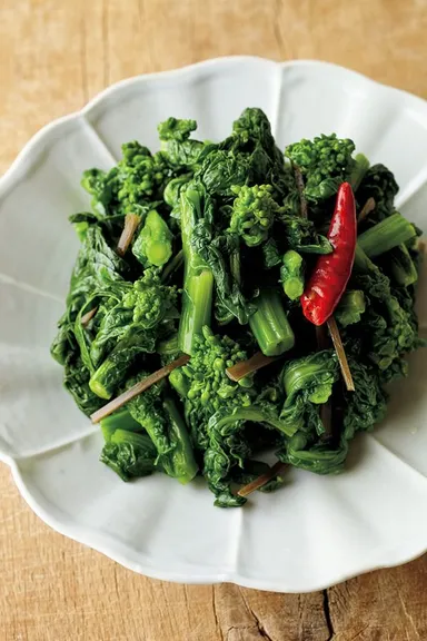 菜の花の昆布漬け