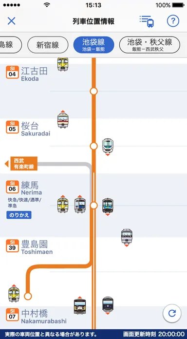 列車位置情報