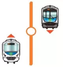 電車のアイコン表示(列車位置情報)