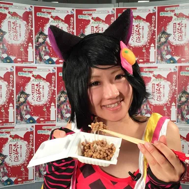 「カムイ納豆」商品PRの様子