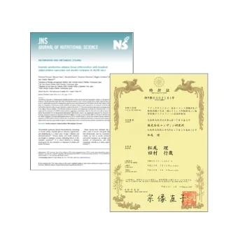 メタボ論文と特許証