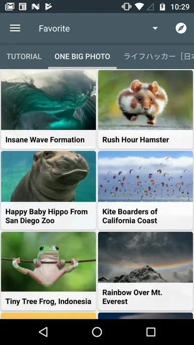 スクリーンショット: Feed List