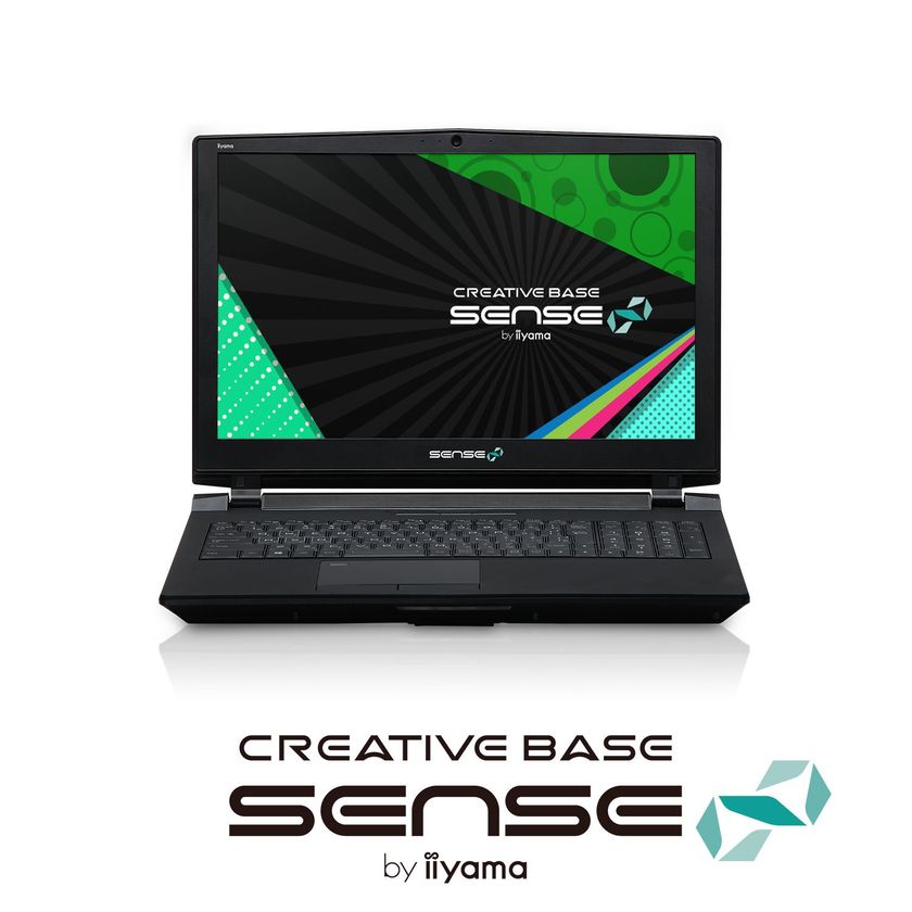 iiyama PC「SENSE∞(センス インフィニティ)」より
デスクトップパソコン向けCPUとグラフィックスを搭載した
15型クリエイターノートパソコンを発売