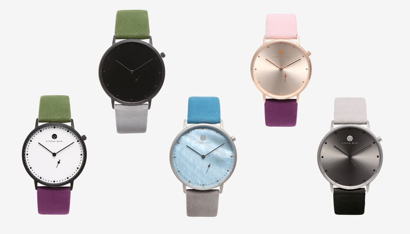 4 Silent Birdsから「梟」をテーマにした
新シリーズ「OWLS」全5種類が登場　
ヌバック仕様の革ストラップも7色＋個性的な
バイカラー10パターン展開で同時新発売