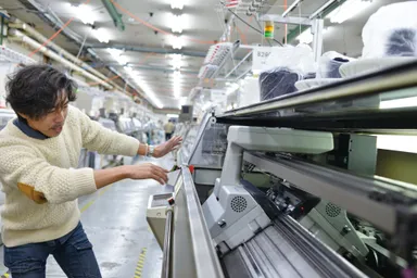 ニット工場見学