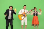 PRソング制作中の日村勇紀さん、みやぞんさん、指原莉乃さん(左から)