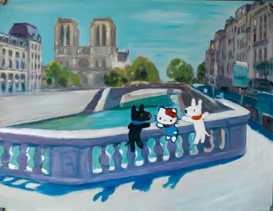 セーヌ川でおしゃべり