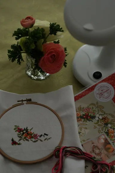 その場で刺繍のご指導もいたします