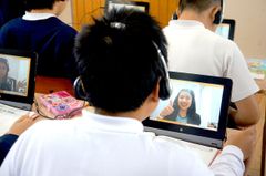 上峰小学校 授業の様子