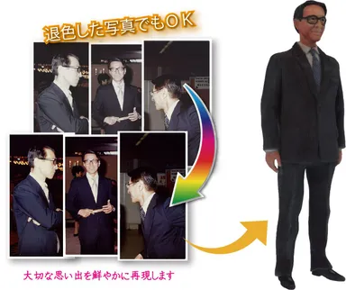 大切な思い出を形に。写真が少なくても3Dにできます。