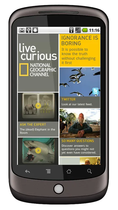 Android「NATIONAL GEOGRAPHIC CHANNEL」イメージ