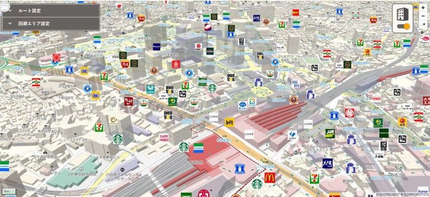 位置情報コンテンツ満載のショールーム「MapFan ラボサイト」、
美しく滑らかな地図表示が可能な「IncrementP VectorMap」を公開