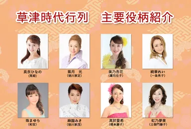 時代行列主要役柄　出演者(宝塚歌劇団OG)