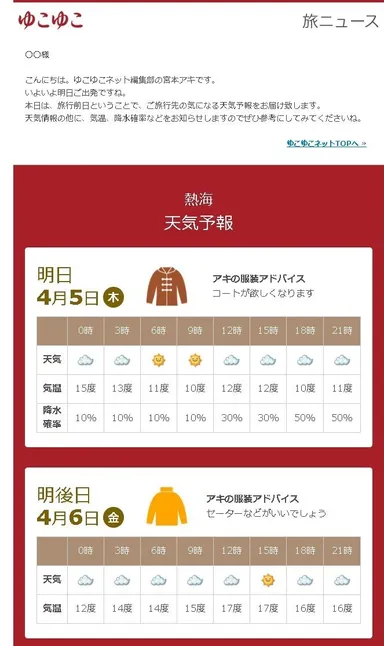 出発前日メルマガ（天気予報）メイン用