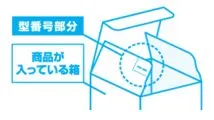 箱の型番号部分の切り取り方
