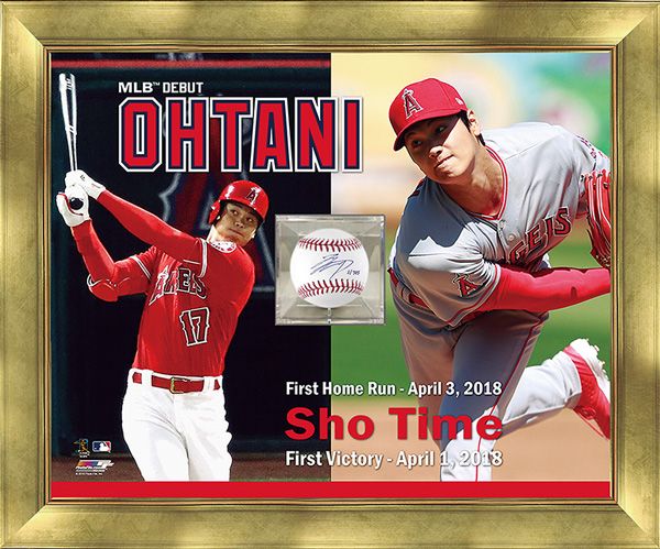 日本が誇る二刀流のMLBデビュー記念！大谷翔平 直筆サインボール豪華