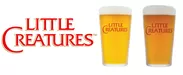 赤いロゴが目印の「リトルクリーチャーズ」。左のビールはフルーティーな「DOGDAYS」、右はスタンダードな「PaleALE」。