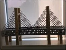 ＜共同展示する橋のデモ機＞