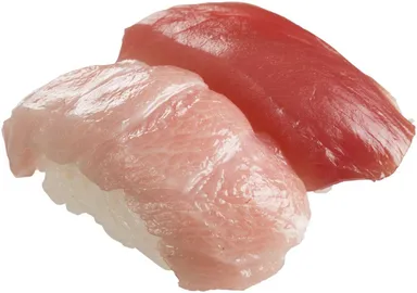 愛媛産生本鮪2貫盛り（大とろ・赤身）