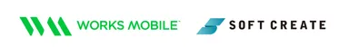 ワークスモバイルジャパンとソフトクリエイトのロゴ
