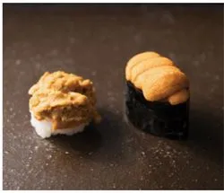 北海道産と淡路島産雲丹の食べ比べ　イメージ