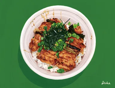 焼き鳥丼イラスト