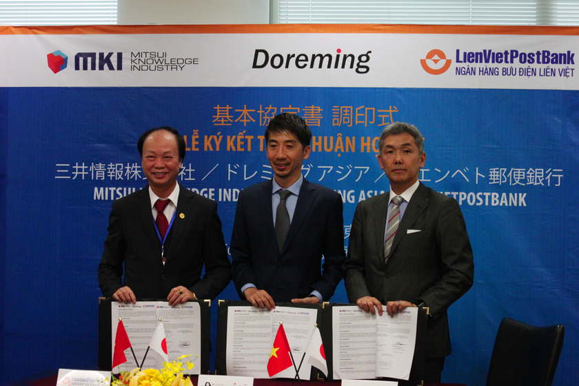 MKI、ドレミングアジア、リエンベト郵便銀行、
ベトナムでの「Doreming」提供開始に向け調印式を実施