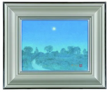 高山辰雄「月おぼろ」