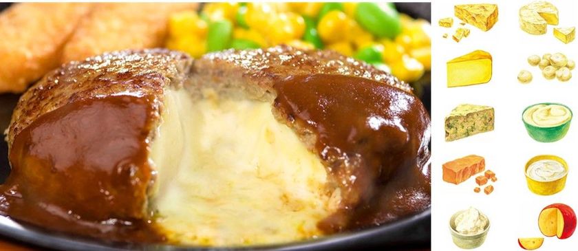 【発売10周年目の大進化】
4種から10種に増えたチーズ、さらに“濃厚”で“まろやか”に
究極の新「チーズINハンバーグ」