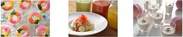 【左から】カラフルな「浮き輪寿司」、3色ソースのかき氷冷やし麺、桃の冷製スープ