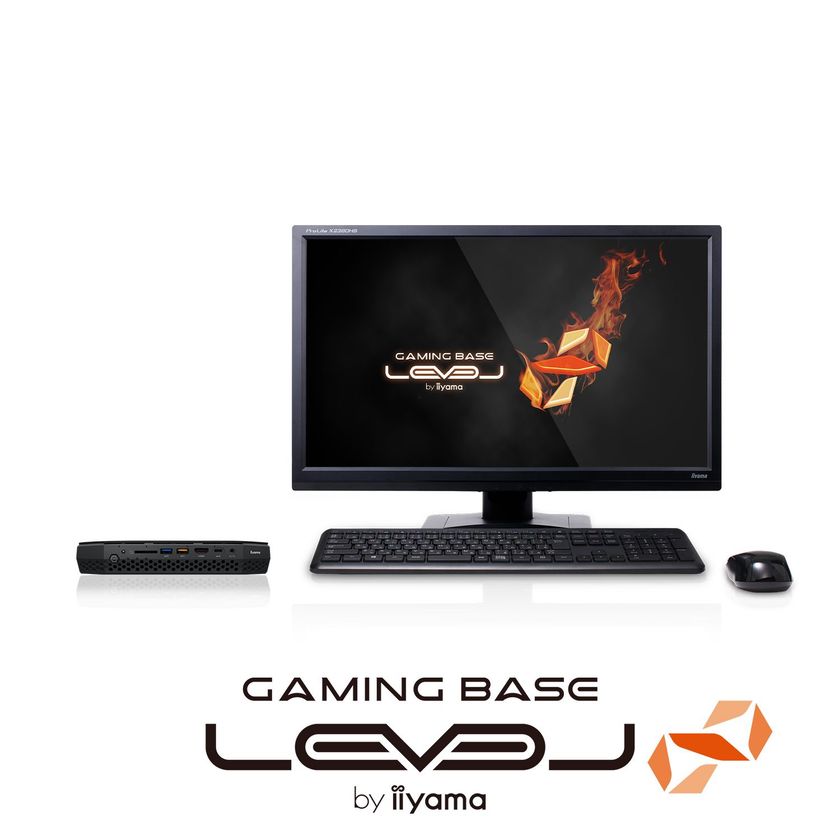 iiyama PC「LEVEL∞(レベル インフィニティ)」より
容積わずか1.2リットル!
3Dゲーム・VRに対応する高性能を凝縮した
小型ゲーミングパソコンを発売