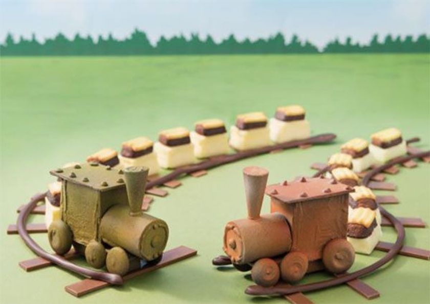 オリンピアと森永製菓がコラボ！
「ベイク」がもらえるキャンペーンも
「ベイク＜クッキー＞」を使った汽車ケーキ 
2018年6月1日（金）より大阪新阪急ホテルにて提供