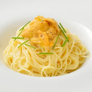 北海道産塩水ウニの冷製スパゲティ