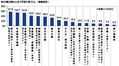 60歳以降の人生で不安に思うこと