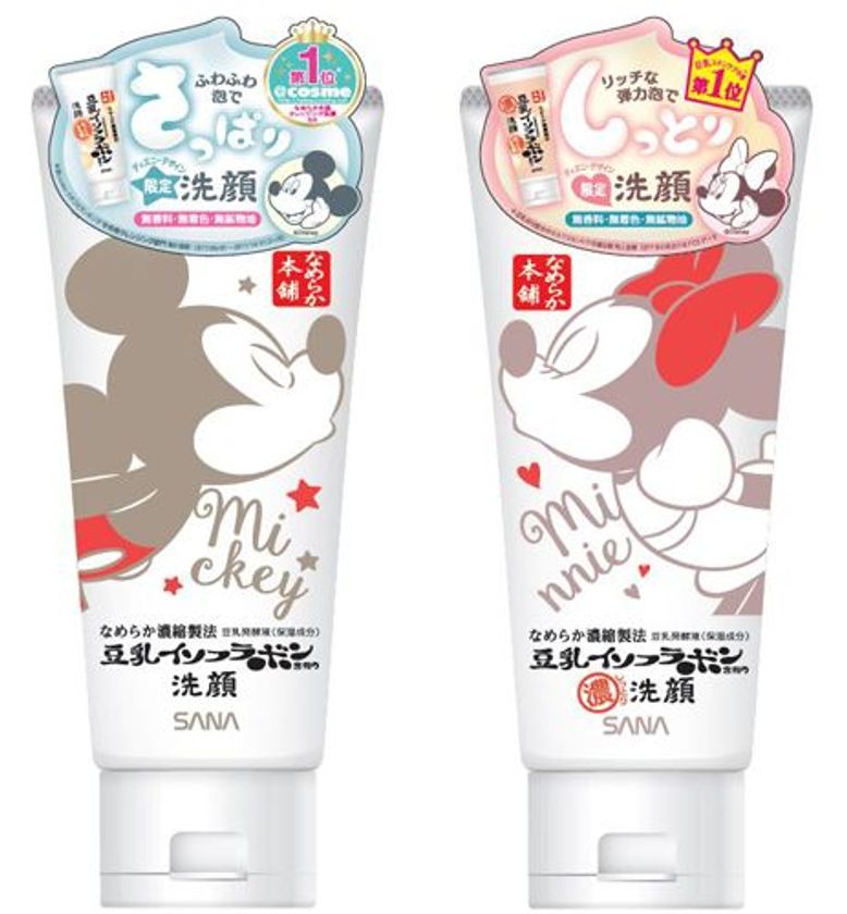 【7月10日】豆乳スキンケア市場No.1*1の『なめらか本舗』より、
“ディズニーデザイン”が登場！
「保湿ライン」の人気洗顔アイテム2品を限定デザインで発売