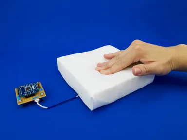 柔軟な肉質外装に埋め込み可能