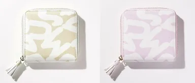 パステルカラーシリーズ　ハーフウォレット(ベージュ・ピンク)