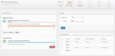 パケットリプレイ画面