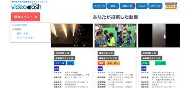 投稿者マイページ画面