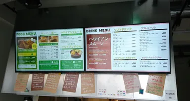 店頭ディスプレイのメニュー