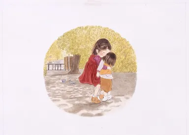 『あさえとちいさいいもうと』(1979年)筒井頼子・作、林明子・絵、福音館書店刊、原画は宮城県美術館蔵