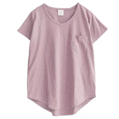 ポケット付きTシャツ［Vネック］